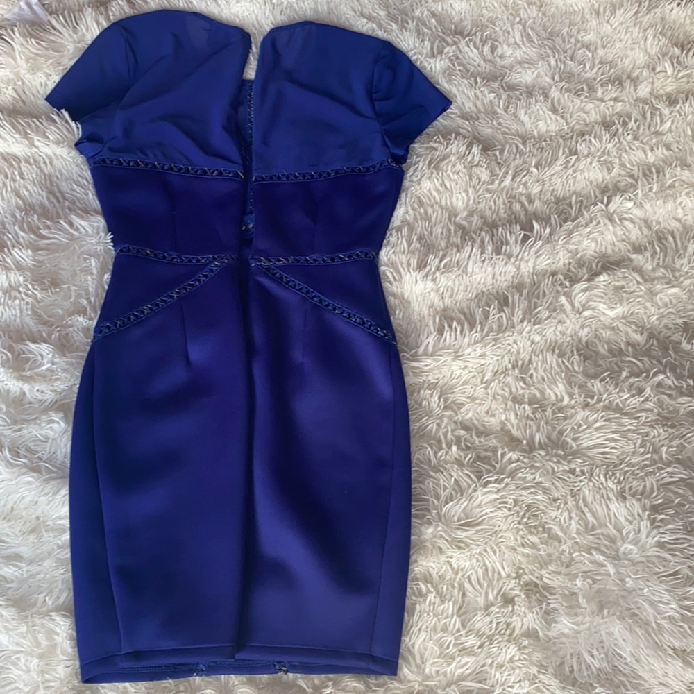 Royal blue midi dress